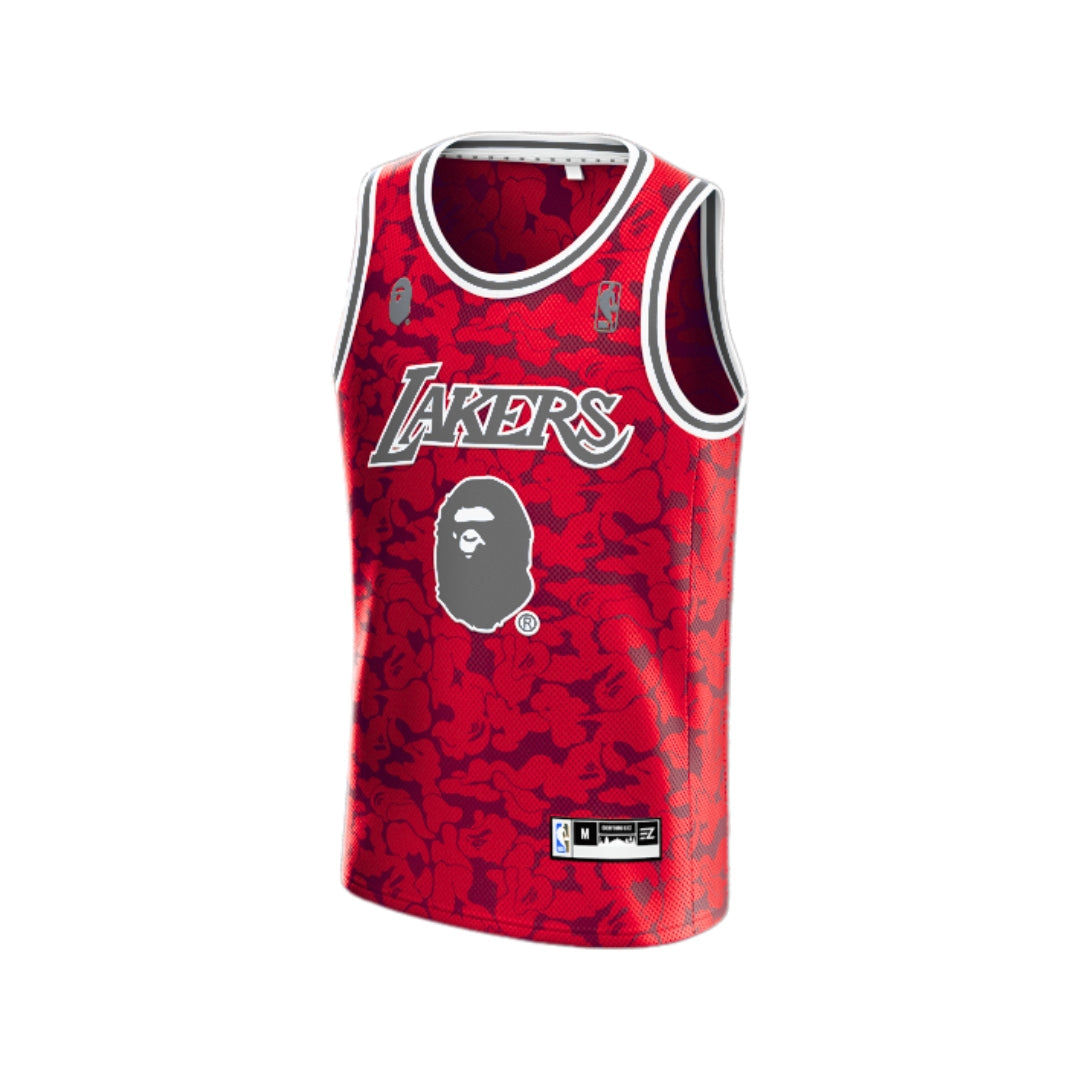 Regata BAPE x Mitchell & Ness Bulls ABC Basketball Swingman Jersey Red