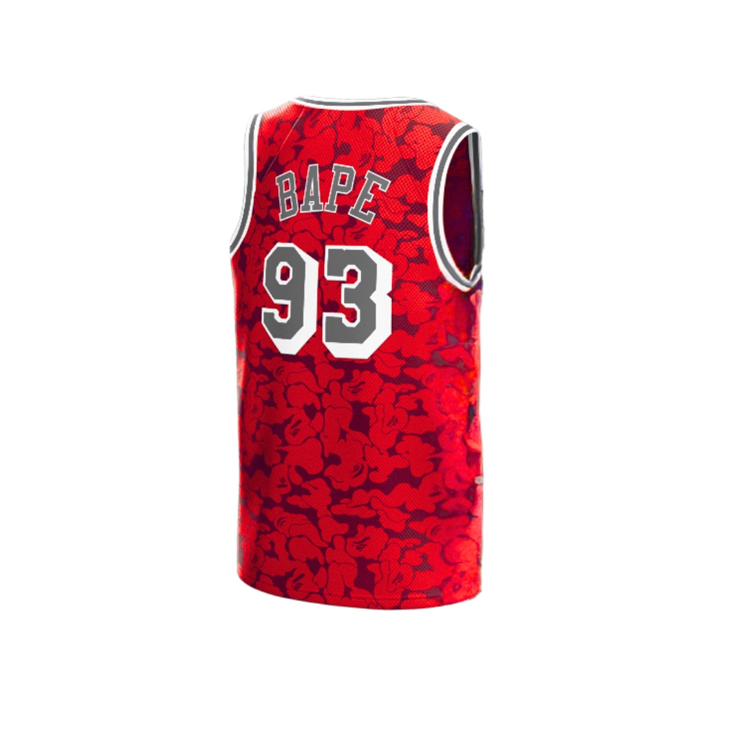 Regata BAPE x Mitchell & Ness Bulls ABC Basketball Swingman Jersey Red