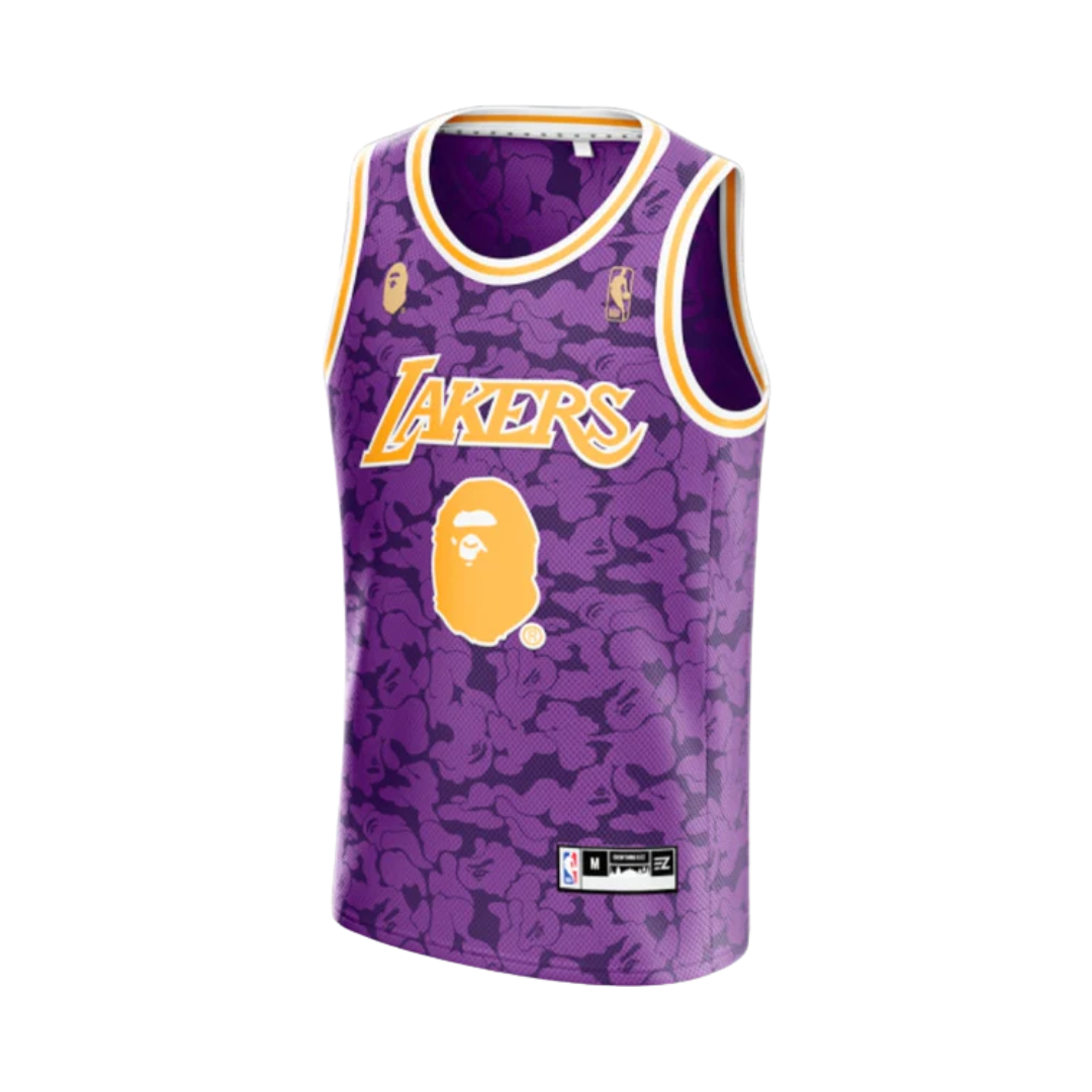 Regata - NBA x M&N x BAPE Jersey Los Angeles Lakers Purple