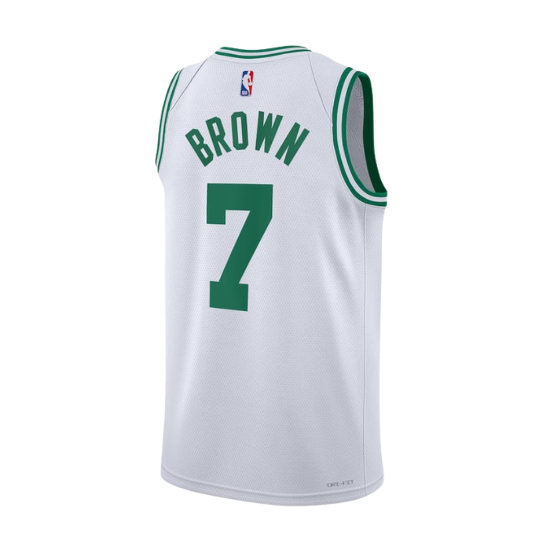 Regata NBA Boston Celtics Association Edition Swingman Jersey Branca Jaylen Brown 7