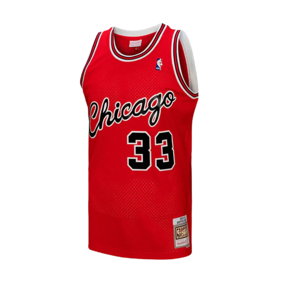 Regata NBA Chicago Bulls 2003/04 Mitchell & Ness Hardwood Classics Swingman Vermelha Scottie Pippen 33
