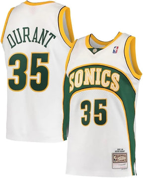 Regata NBA Seattle SuperSonics 2007/08 Home Mitchell & Ness Hardwood Classics Swingman Branca Kevin Durant 35