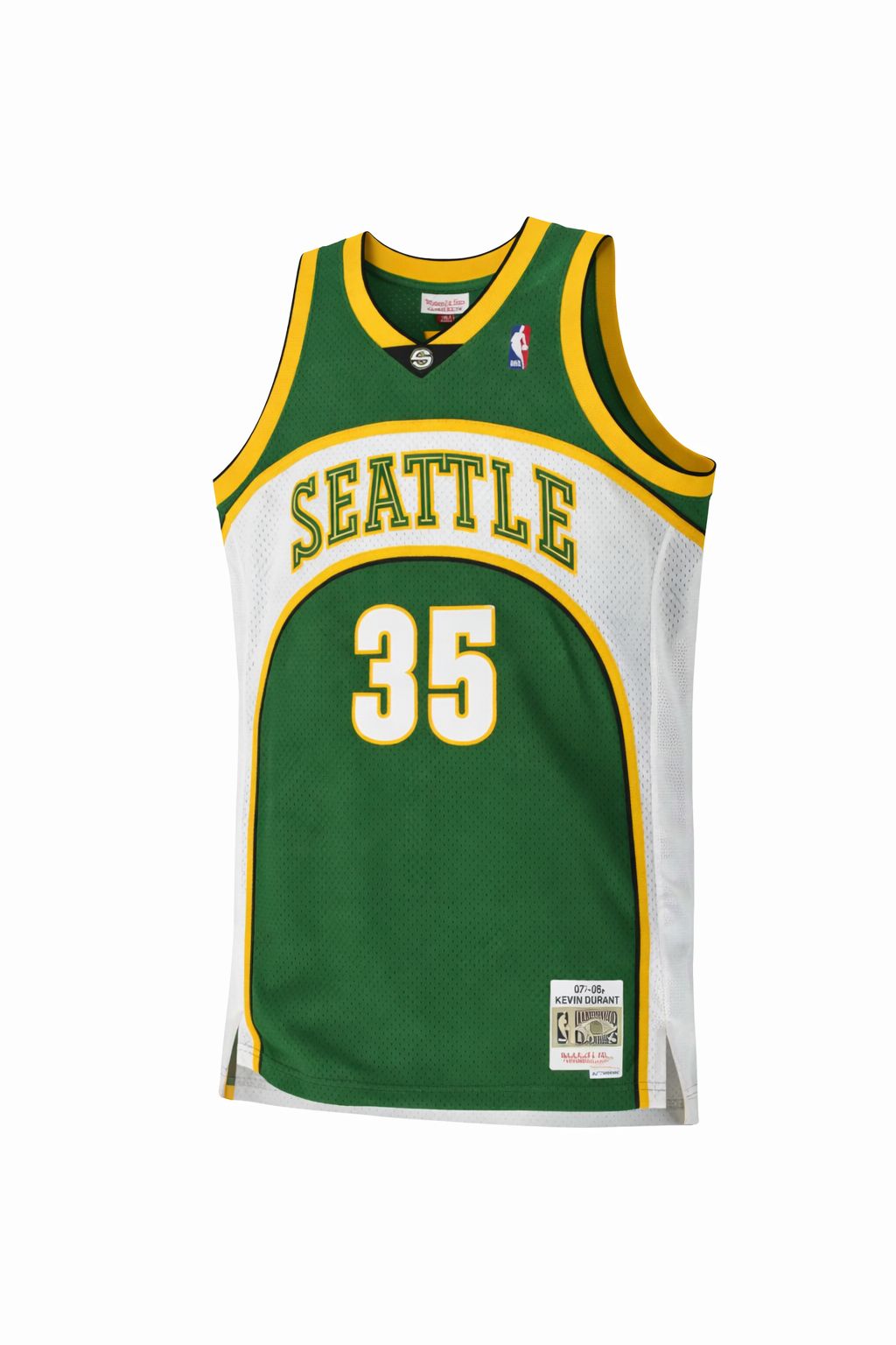 Regata NBA Seattle SuperSonics 2007/08 Mitchell & Ness Hardwood Classics Swingman Verde Kevin Durant 35