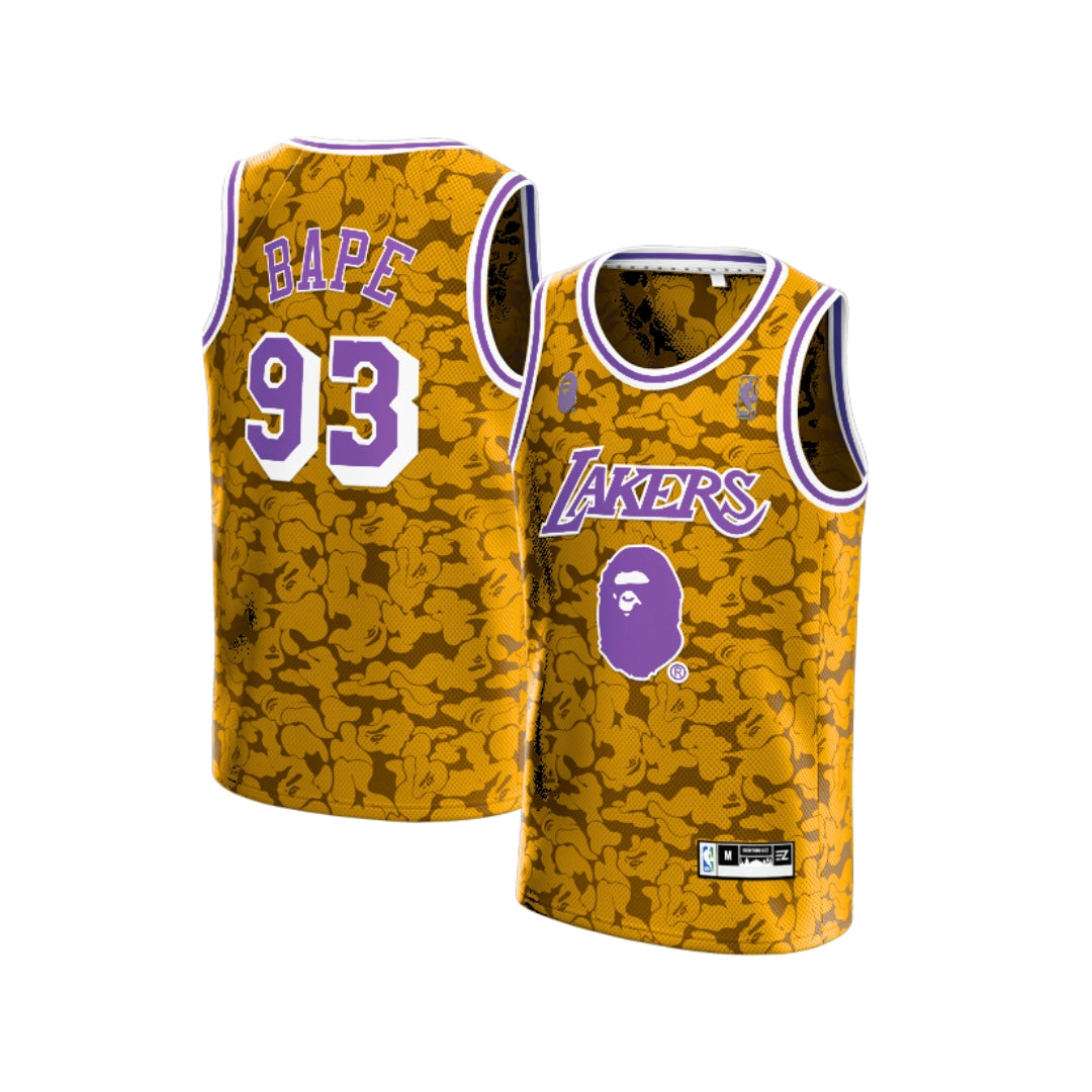 Regata NBA - BAPE x Mitchell & Ness Lakers ABC Basketball Swingman Jersey