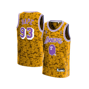 Regata NBA - BAPE x Mitchell & Ness Lakers ABC Basketball Swingman Jersey