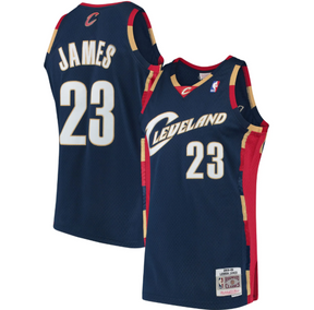 Regata NBA Cleveland Cavaliers 2008/09 Mitchell & Ness Hardwood Classics Swingman Azul Marinho LeBron James