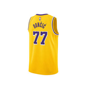 Regata NBA Los Angeles Lakers Icon Edition Swingman Jersey Luka Doncic 77 Amarela