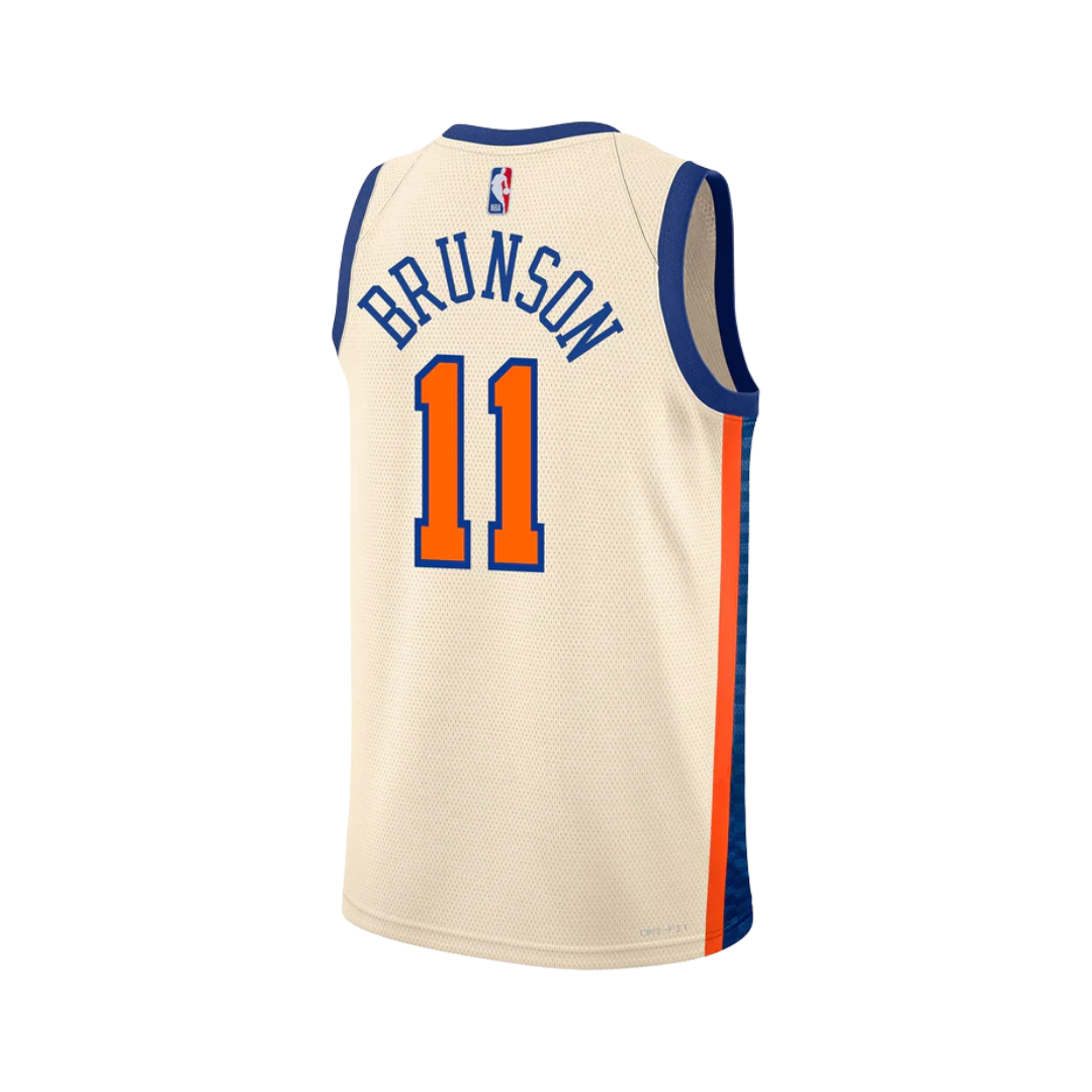 Regata Nike Cream 25-26 City Edition Swingman Jersey New York Knicks Jalen Brunson