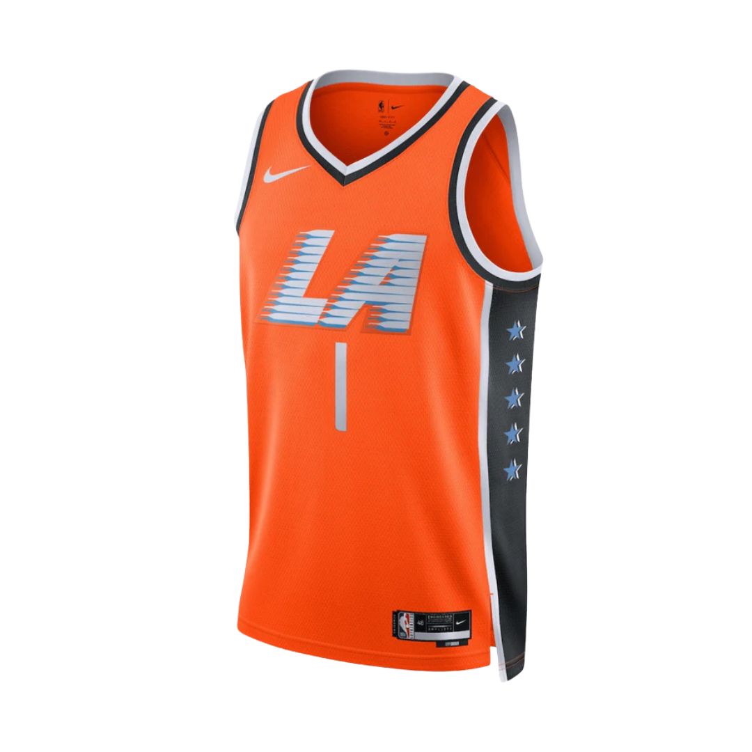 Regata NBA LA Clippers 25/26 City Edition Swingman Jersey James Harden 1 Laranja