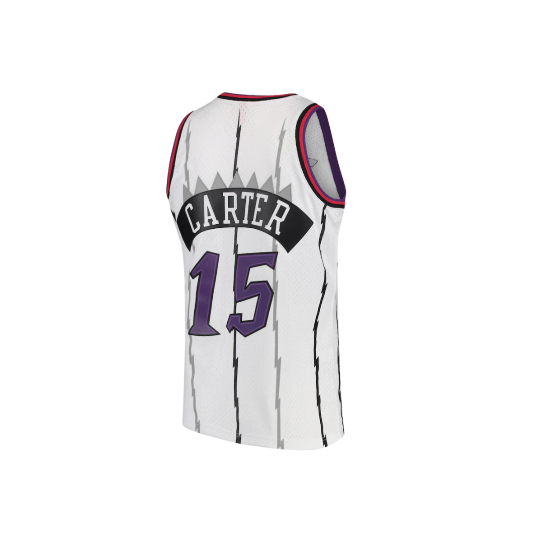 Regata NBA Toronto Raptors 1998/99 Mitchell & Ness Hardwood Classics Swingman Branca Vince Carter 15