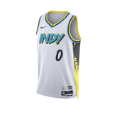 Regata NBA Indiana Pacers City Edition Swingman Jersey 24/25 Branca Tyrese Haliburton 0