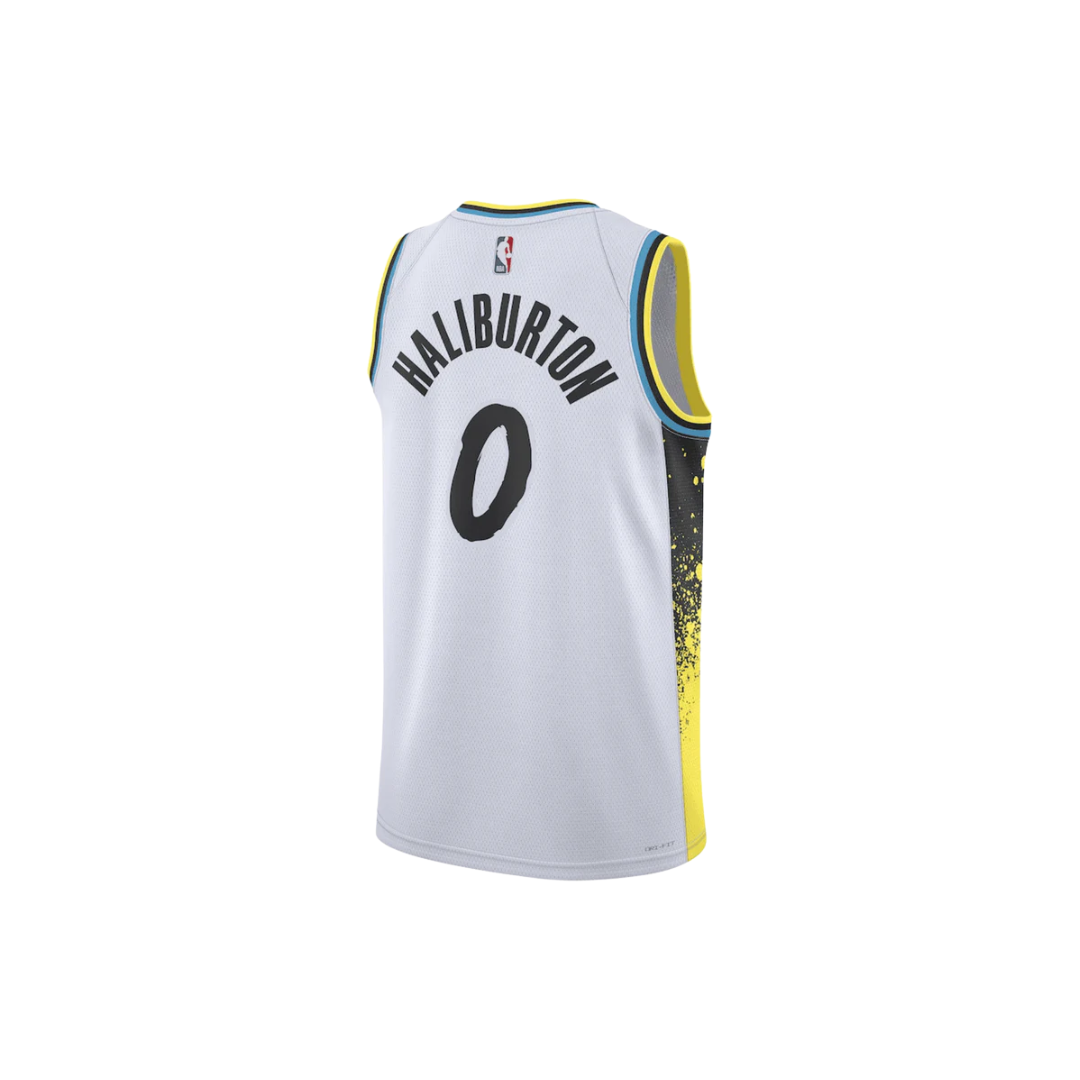 Regata NBA Indiana Pacers City Edition Swingman Jersey 24/25 Branca Tyrese Haliburton 0