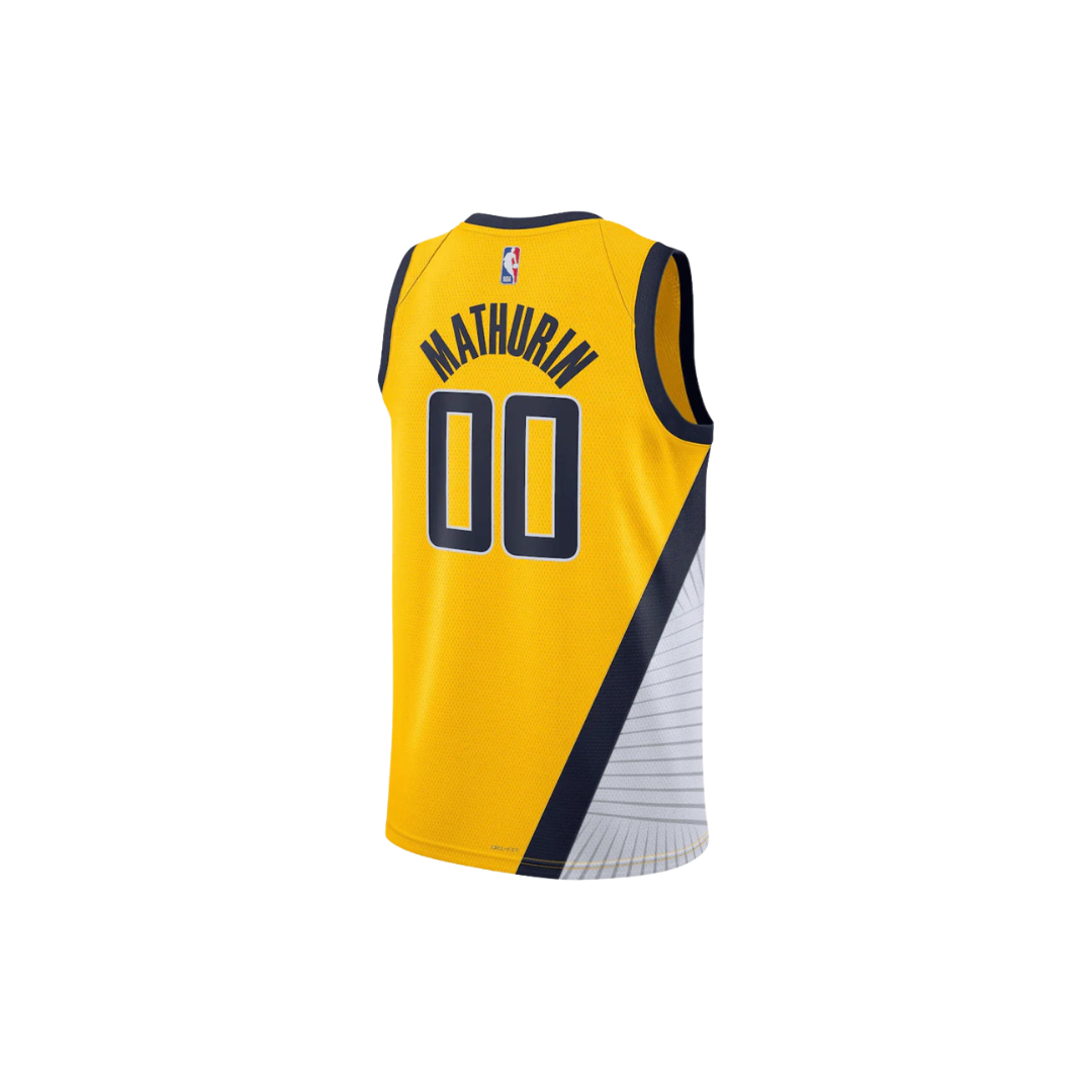 Regata NBA Indiana Pacers Jordan Statement Edition Swingman Jersey Amarela Bennedict Mathurin