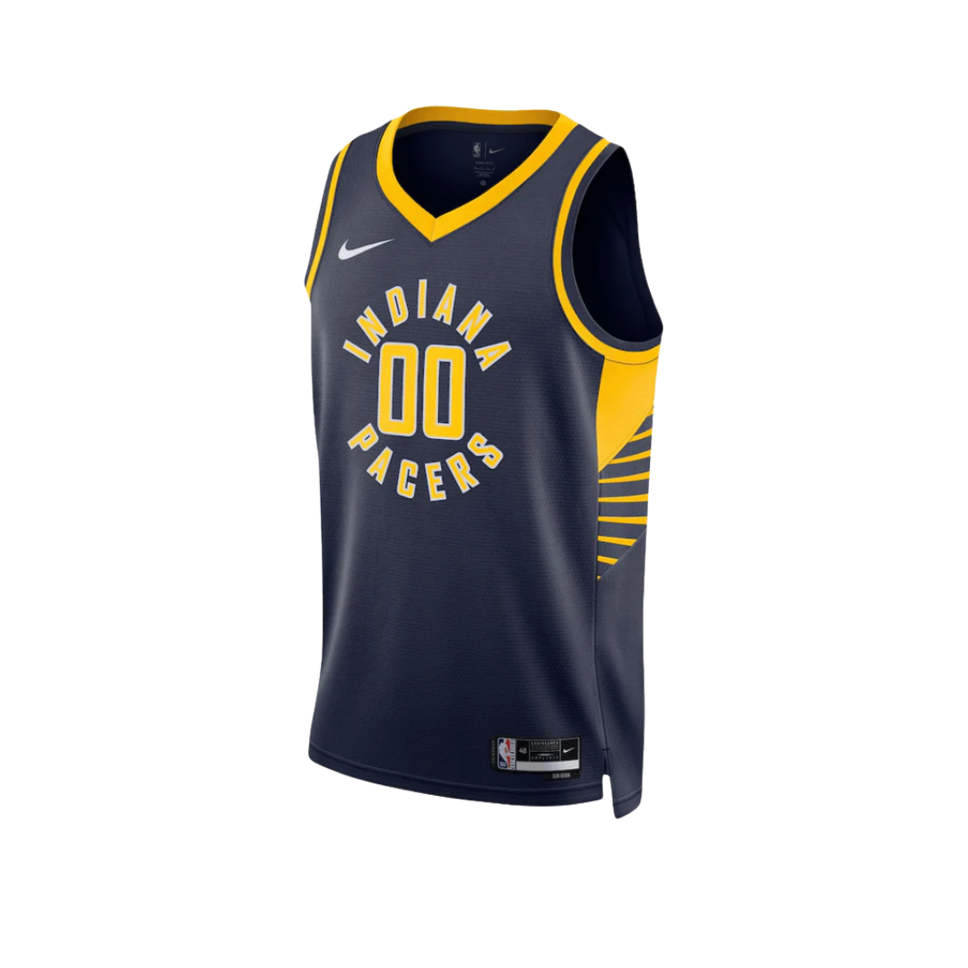 Regata NBA Indiana Pacers Icon Edition Swingman Jersey Azul Marinho Bennedict Mathurin