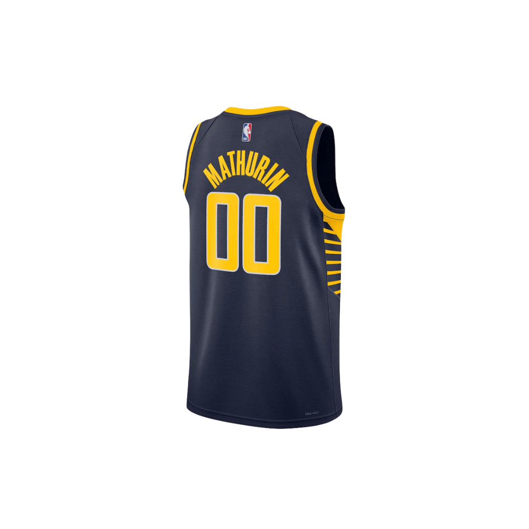 Regata NBA Indiana Pacers Icon Edition Swingman Jersey Azul Marinho Bennedict Mathurin