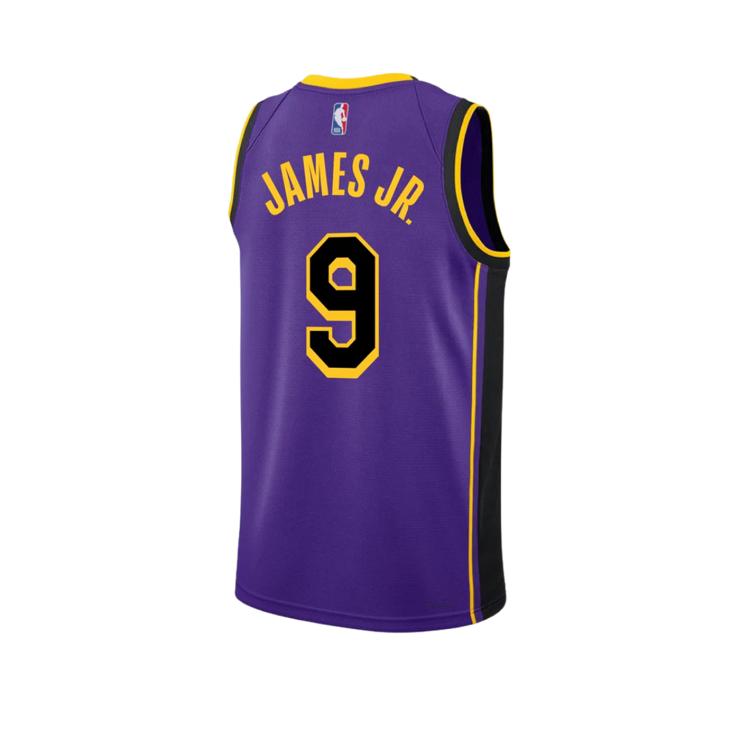 Regata NBA Los Angeles Lakers Jordan Statement Edition Swingman Jersey Brownie James Jr. 9 Roxa