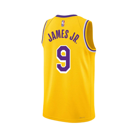 Regata NBA Los Angeles Lakers Icon Edition Swingman Jersey Brownie James Jr. 9 Amarela