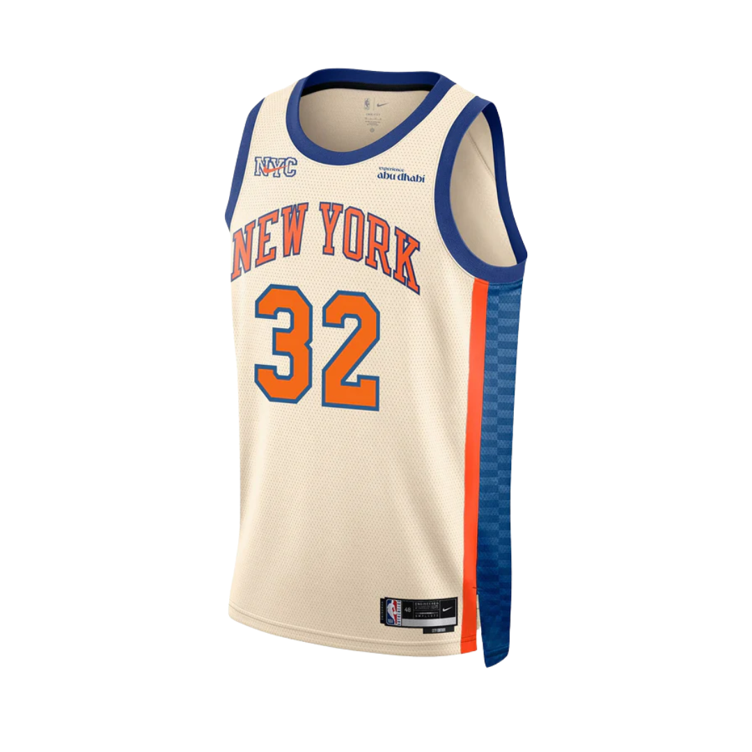 Regata Nike Cream 25-26 City Edition Swingman Jersey New York Knicks Karl-Anthony Towns