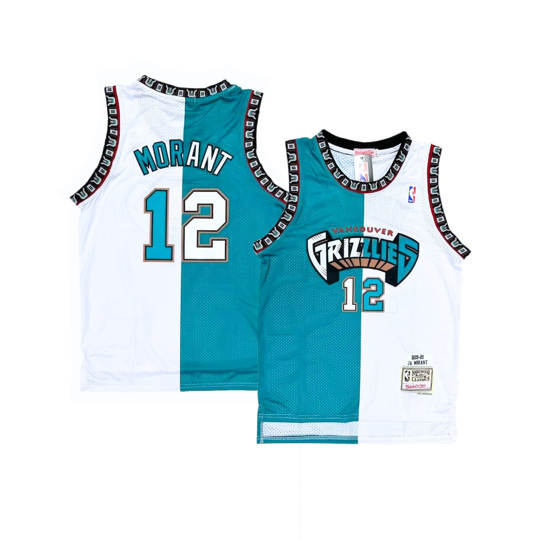 Regata NBA Memphis Grizzlies Ja Morant White Teal Split Two-Tone