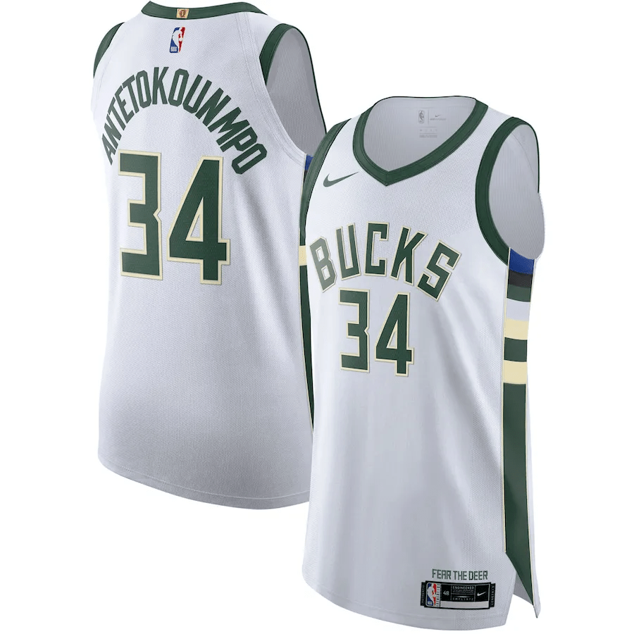 Regata NBA Milwaukee Bucks Association Edition Jersey  Giannis Antetokounmpo 34