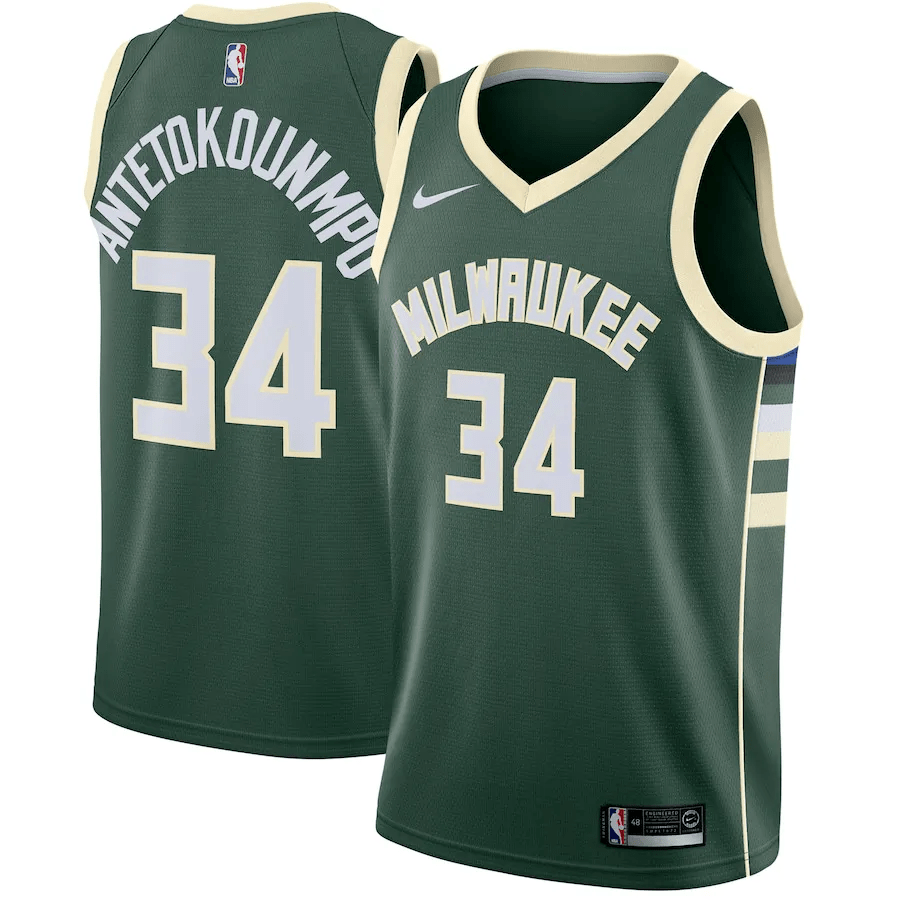 Regata NBA Milwaukee Bucks Icon Edition Jersey Giannis Antetokounmpo 34