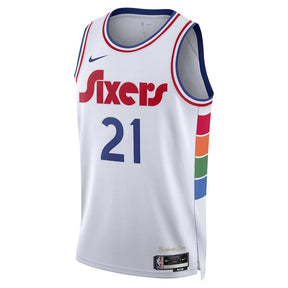 Regata NBA Philadelphia 76ers City Edition 24/25 Swingman Jersey Branca Joel Embiid 21