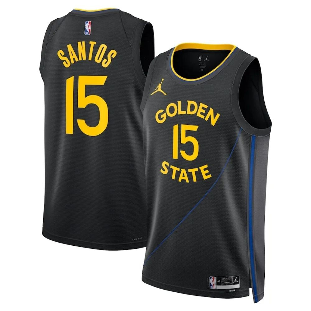 Regata NBA Golden State Warriors Jordan Statement Edition 24/25 Swingman Jersey Gui Santos 15 Preta