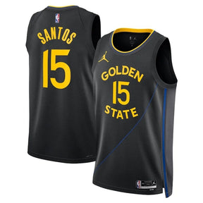 Regata NBA Golden State Warriors Jordan Statement Edition 24/25 Swingman Jersey Gui Santos 15 Preta
