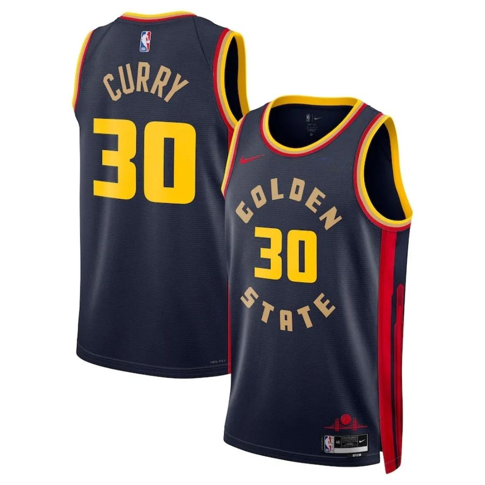 Regata NBA Golden State Warriors Navy City Edition 24/25 Swingman Jersey  Stephen Curry 30
