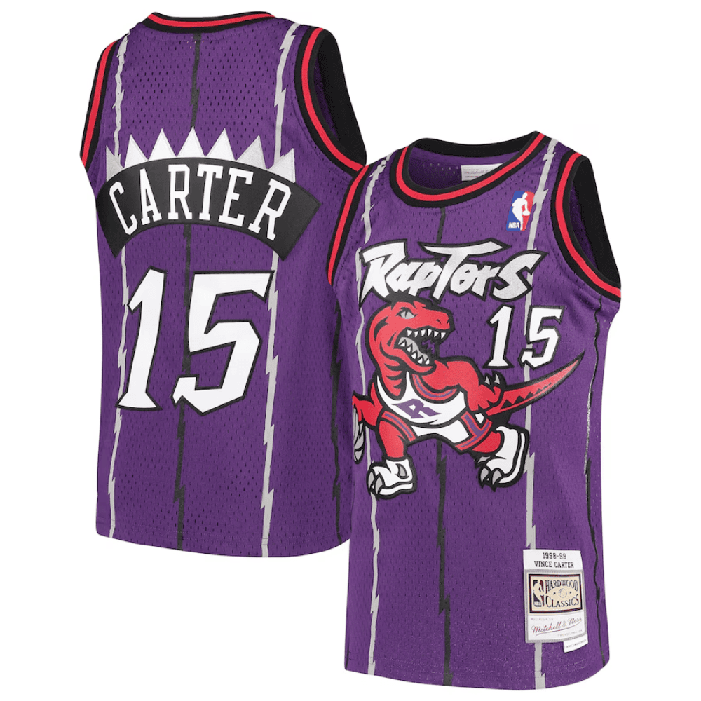 Regata NBA Toronto Raptors 1998/99 Mitchell & Ness Hardwood Classics Swingman Roxa Vince Carter 15