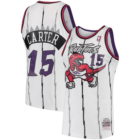 Regata NBA Toronto Raptors 1998/99 Mitchell & Ness Hardwood Classics Swingman Branca Vince Carter 15